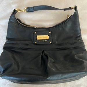 Marc Jacobs black leather hobo bag